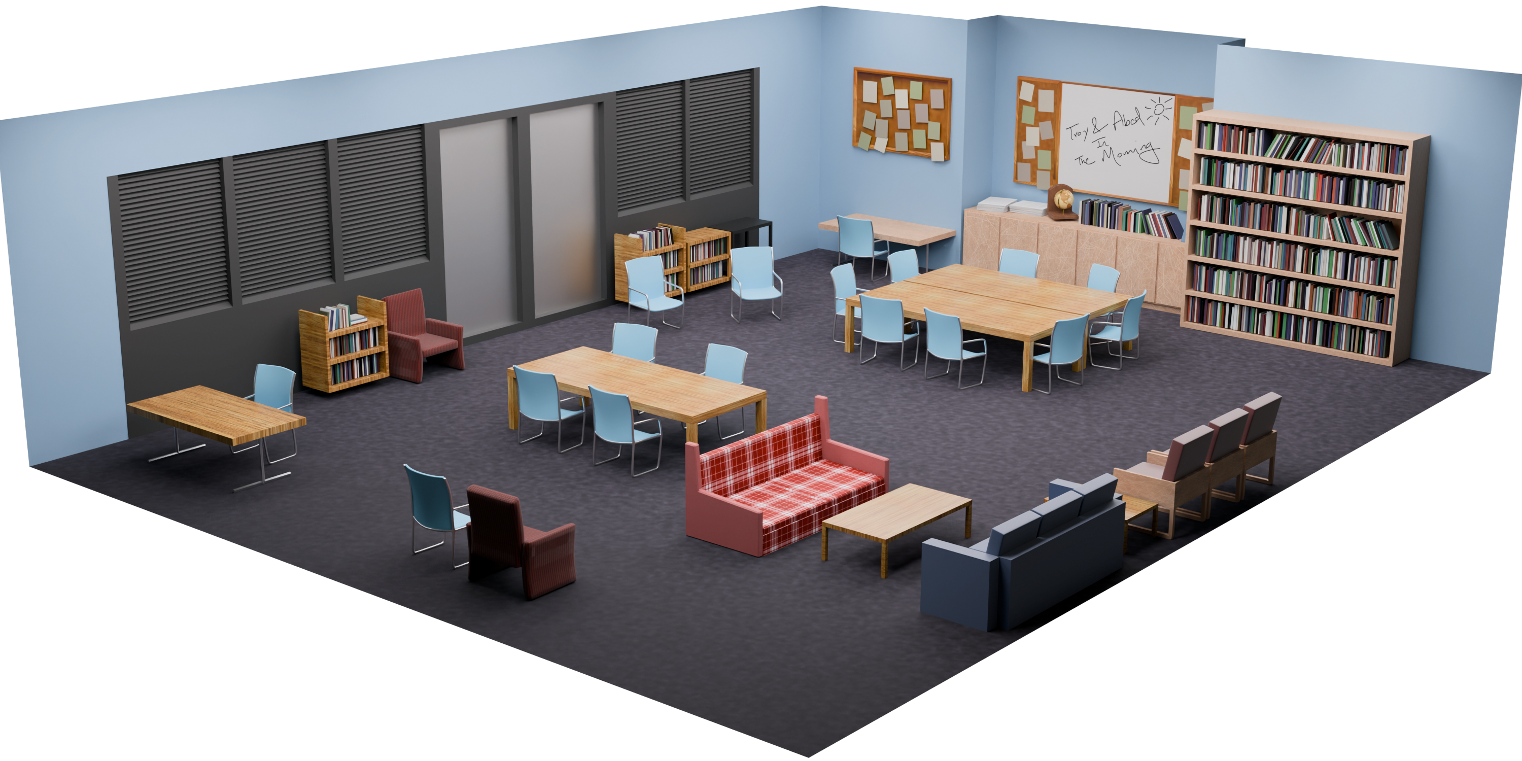 Community show study room render