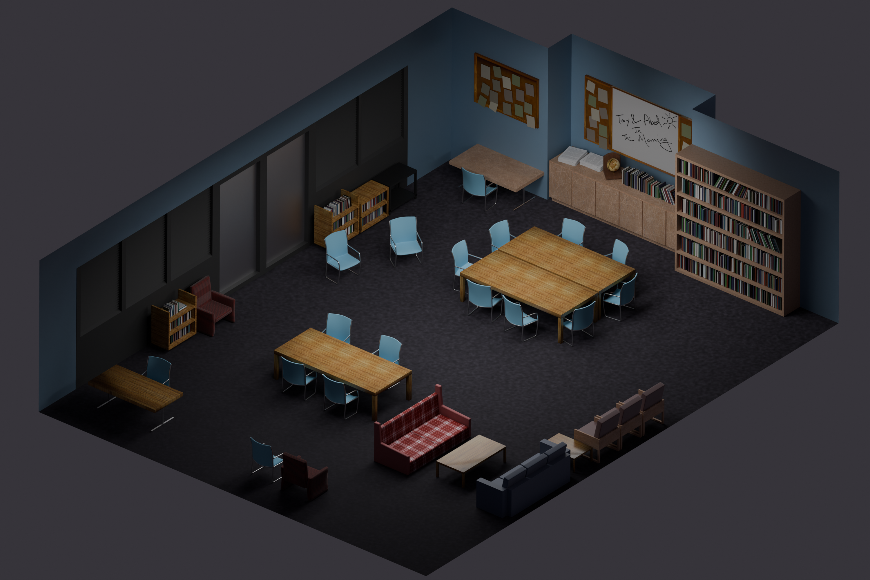 Community show study room render